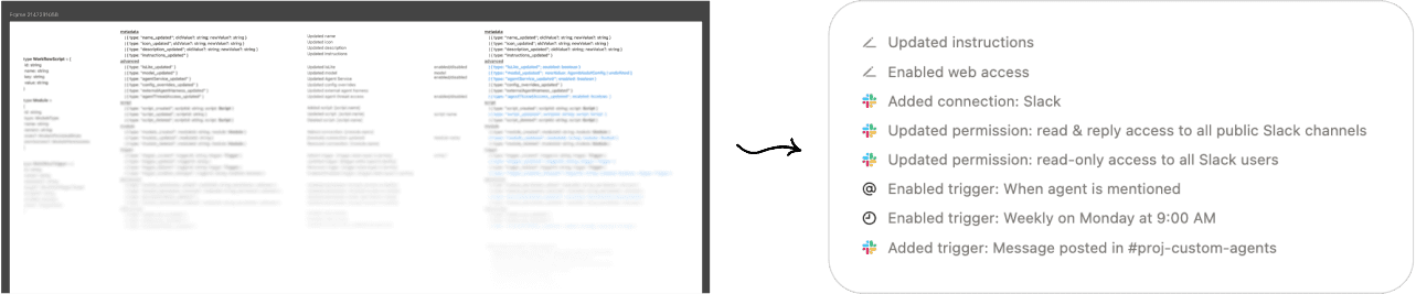 Working on the agent edit schema